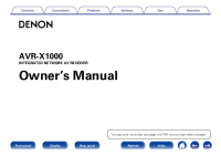 Denon AVR-X1000-Owners-Manual 